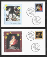 2004 Joint/Commune Germany And Belgium, SET OF 2 FDC'S GERMANY: Christmas - Joint Issues