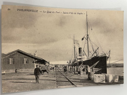 CPA - ALGERIE - PHILIPPEVILLE - Le Quai Du Port " Sainte - Ville De Naples" - Skikda (Philippeville)