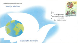 INDIA - 2005 - FDC STAMP OF INTERNATIONAL DAY OF PEACE. - Lettres & Documents