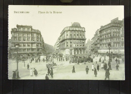 Belgien: Feldpostkarte Von Brüssel (Bruxelles) Mit Place De La Bourse Vom 15.2.1917 - Covers & Documents