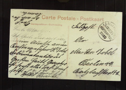 Belgien: Feldpostkarte Von Antwerpen Mit Entre Du Jardin Zoologique Um 1915 Vom Hauptquartier GROSSEN - Storia Postale