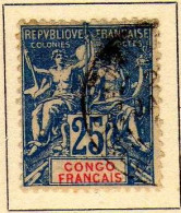 Congo - (1900) - 25 C. Type Groupe - Oblitere - Usati