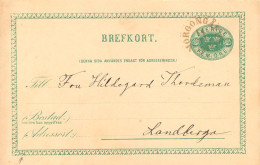 SCHWEDEN 1887 "MORGONGÂFVA" (MORGONGÄVA) Selt. K1 Klar A. 5 (FEM) Öre Grün GA-Postkarte, GA-ABARTE: Grüner Punkt - Variedades Y Curiosidades