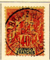 Congo - (1892) - 40 C. Type Groupe -  Oblitere - Used Stamps