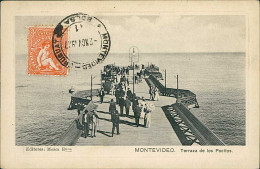 URUGUAY - MONTEVIDEO - TERRAZA DE LOS POCITOS - EDIT. HNOS - 1900s / STAMP (17689) - Uruguay