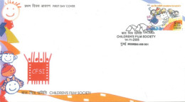 INDIA - 2005 - FDC STAMP OF CHILDREN'S FILM SOCIETY. - Covers & Documents