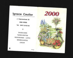 Ieper J. Capronstraat Dagbladhandel Ignace Caulier Kalender 2000 Calendrier Htje - Petit Format : 1991-00