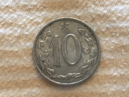 Münze Münzen Umlaufmünze Tschechoslowakei 10 Heller 1968 - Checoslovaquia