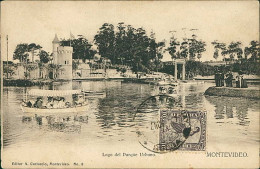 URUGUAY - MONTEVIDEO - LAGO DEL PARQUE URBANO - EDITOR A. CARLUCCIO - 1900s / STAMP (17696) - Uruguay