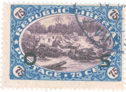 LIBERIA, PAESAGGI, LANDSCAPE, 1920, FRANCOBOLLI USATI Scott:LR O123, Yt:LR S115 - Liberia