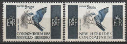 Nouvelles Hébrides Alcyon Chloris Francaise Anglaise1967 N°255/256 Neuf** - Nuevos