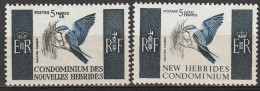 Nouvelles Hébrides Alcyon Chloris Francaise Anglaise1967 N°255/256 Neuf* Charnière Et Neuf** - Nuevos