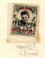 Canton - 1919 -  14 C. Sur 30 C. - - Variete 4 Ferme - Neuf* - MLH - Unused Stamps
