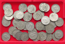 COLLECTION LOT GREAT BRITAIN SHILLING 40PC 232G #xx40 0660 - Colecciones