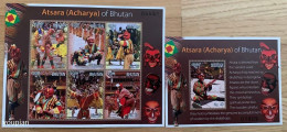 Bhutan 2015, Atsara (Acharya) Of Bhutan, Two MNH S/S - Bhoutan