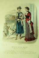 Gravure De Mode Revue De La Mode Gazette 1881 N°514 Travestissements (Maison Plument) Amazone Chasseuse - Ante 1900