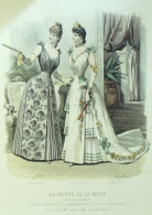 Gravure De Mode Revue De La Mode Gazette 1889 N°03 (Maison Goubaud) - Voor 1900