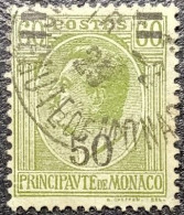MONACO. Y&T N°105. Prince Louis II. Surchargé. Cachet De 1929 à Monte-Carlo. - Used Stamps
