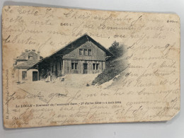 CPA Précurseur - SUISSE - LE LOCLE - Souvenir D'une Ancienne Gare - 1 Coin Abîmé Et Manquant - Le Locle