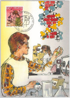 51645 - SWITZERLAND - MAXIMUM CARD - 1989 Science DNA Biology - PRO JUVENTUTE - Scheikunde