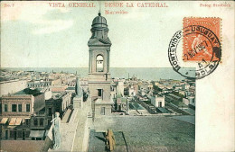 URUGUAY - MONTEVIDEO - VISTA GENERAL DESDE LA CATEDRAL - FOTOG. STROBACH - 1900s / STAMP  (17707) - Uruguay