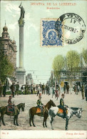 URUGUAY - MONTEVIDEO - ESTATUA DE LA LIBERTAD - FOTOG. STROBACH - 1900s / STAMP  (17708) - Uruguay