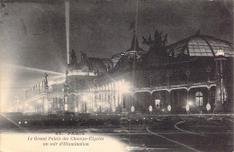 75 - PARIS - Le Grand Palais Des Champs Elysées Un Soir D'illumination. 1913 - Parijs Bij Nacht