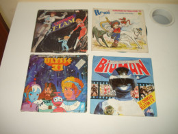 B13 /  Lot  4 X 45 T - Capitaine Flam - Bioman - Ulysse 31 - Remi - Années 1980 - Musica Di Film