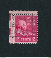 N° 371 Bord De Feuille John Adams  Timbre USA Etats-Unis (1938) - Used Stamps