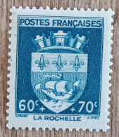 YT N°554 - Au Profit Du Secours National / Armoiries De La Rochelle - 1942 - Neuf - 1941-66 Wapenschilden