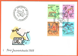 9xFDC PRO/J. COLLECTION SERIE+TIMBRES ISOLES+BLOCS DE 4. C/.S.B.K. Nr:J307/10. Y&TELLIER Nr:1309/12. MICHEL Nr:1381/84. - FDC