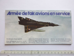 Armée De L'air Française - Avions En Service - Distribué Dans Les Années 1990 Dans Les Centres De Recrutement - Andere & Zonder Classificatie