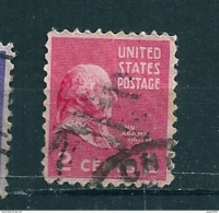 N° 371  John Adams 2c., Rose Carminé Timbre USA  Stamp Etats Unis D' Amérique  (1938) - Gebraucht