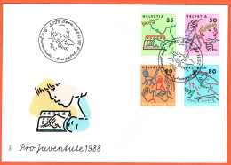 5xFDC PRO/J. COLLECTION SERIE+BLOCS DE 4. C/.S.B.K. Nr:J307/10. Y&TELLIER Nr:1309/12. MICHEL Nr:1381/84. - FDC