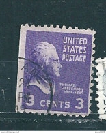 N° 372 Thomas Jefferson 3 Ct  USA  Stamp Etats Unis D' Amérique Timbre USAoblitéré 1938 - Gebraucht