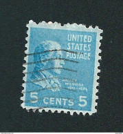 N° 375 MONROE James  Timbre Stamp Etats Unis Oblitéré 1938 USA - Oblitérés