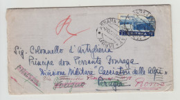 BUSTA CON LETTERA - ASMARA - ERITREA DEL 1937 - PER PRINCIPE GONZAGA FERRANTE VERSO ITALIA WW2 - Marcofilie (Luchtvaart)