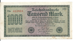 ALLEMAGNE 1000 MARK 1922 VF+ P 76 - 1000 Mark