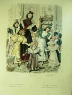 Gravure De Mode Revue De La Mode Gazette 1893 N°04 Costumes D'enfants) - Ante 1900