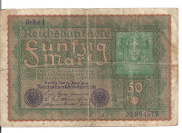 ALLEMAGNE 50 MARK 1919 VF P 62 - 50 Mark