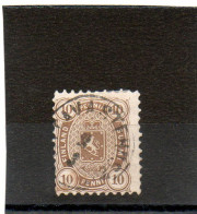FINLANDE   10 Penni..   1875 à 1882   Y&T: 15   Oblitéré - Oblitérés