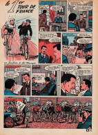 Bandeau Titre De "Le 1er Tour De France" Datant De 1960 Dessiné Par Jean Graton Et Inédit En Album. - Michel Vaillant