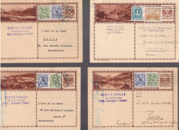 4 Cartes Postkarte "Zell Am See, Salzburg" Entiers Postaux  ETS: Moritz Perles 1931-1932 Destination Art  & Mode Paris - Carte-Lettere