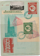 EUROPAVAART  1st Edition 5jun1960 Cruise Official Ltd Card With Official Souvenir Sheet By M/S Europa - 1960