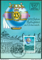 Österreich 1984 Ballonfahrt In Österreich Mi. 1787 Maximumkarte FDC Sonderstempel - Covers & Documents