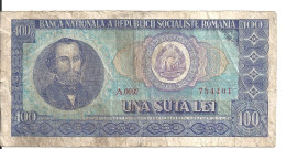 ROUMANIE 100 LEI 1966 VG+ P 97 - Roumanie