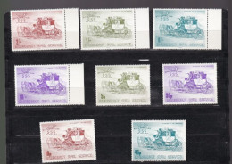 Série De 8 Timbres Emergency Mail Service Timbres Neufs ** 8 Service Stamps Year 1970 Great - United Kingdom Diligence - Servizio