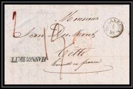 41137 Lettre LAC Allemagne Deutschland Hannovre Osnarbruck TT Tour T Strasbourg 1848 Cette France Marque D'entree - Entry Postmarks