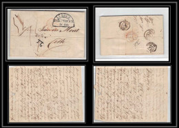 41154 Lettre LAC Allemagne Deutschland Lubeck TT Tour T Strasbourg 1845 Cette Herault France Marque D'entree Vorlaufer - Entry Postmarks