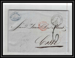 41228 Lettre LAC Allemagne Deutschland Hamburg Tour-T VALENCIENNES 1856 Cette France Marque D'entree Vorlaufer - Entry Postmarks